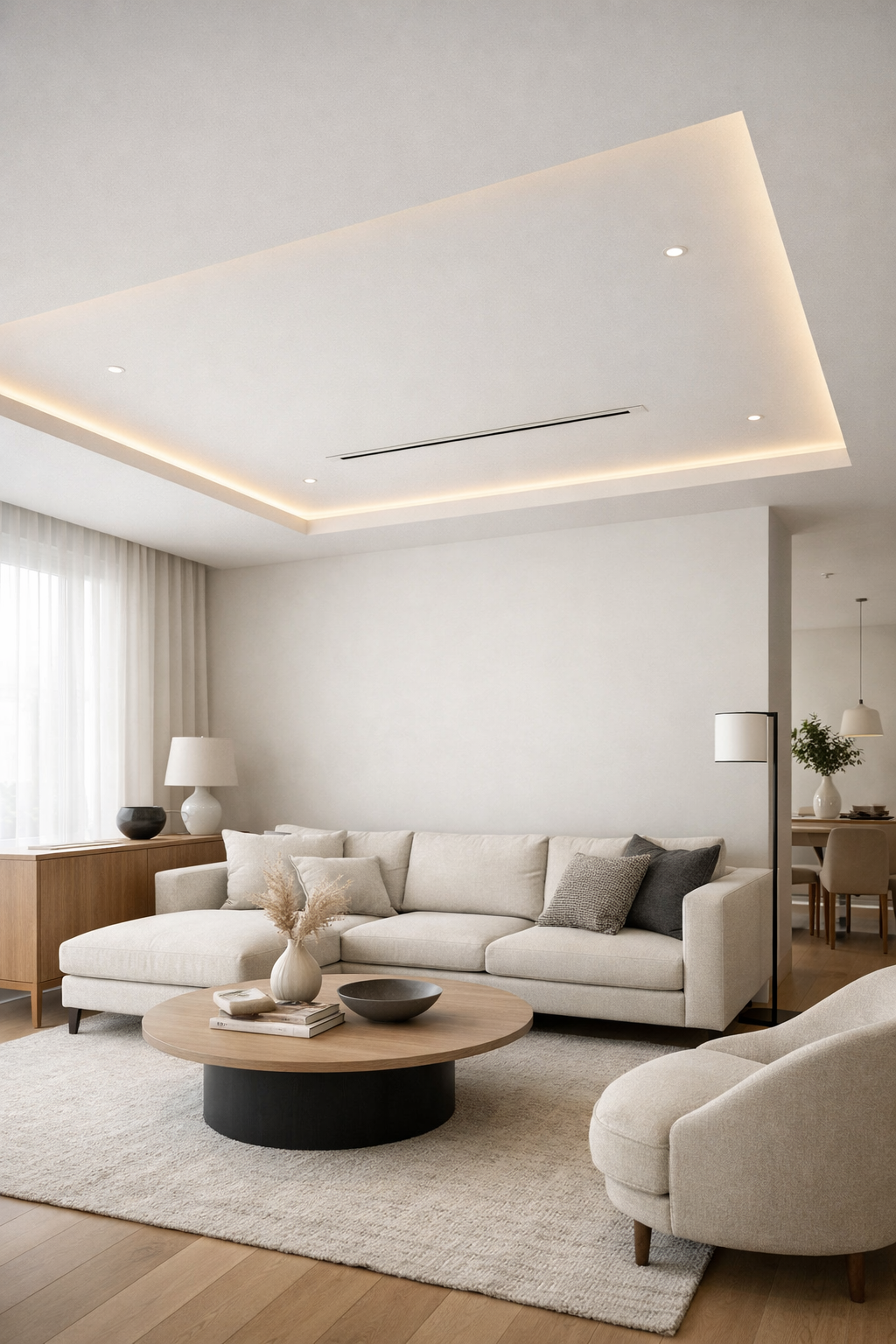 sleek minimalist ceiling design