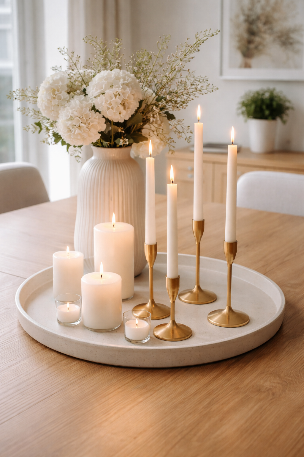 elegant minimalist candle decor