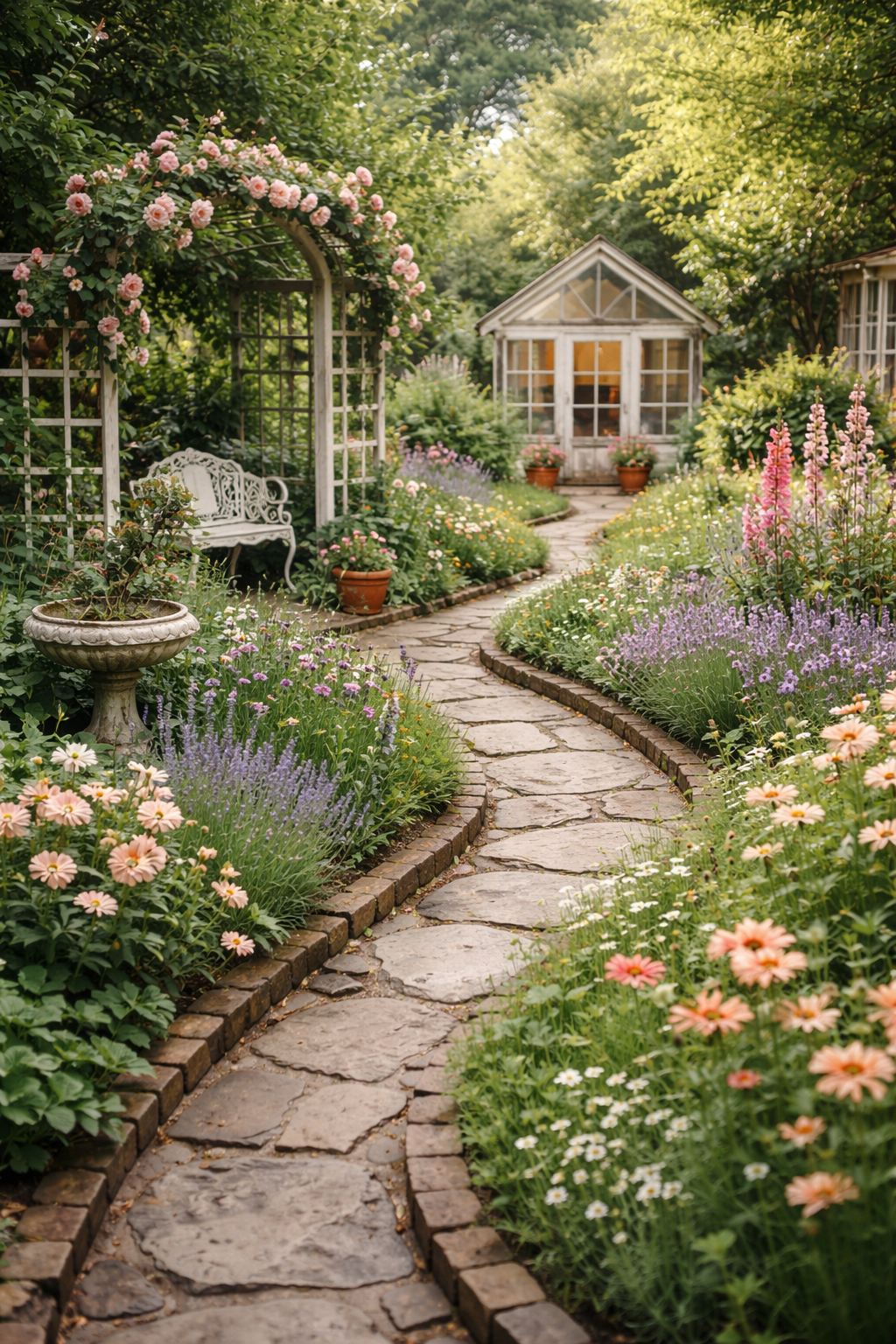winding vintage stone pathways