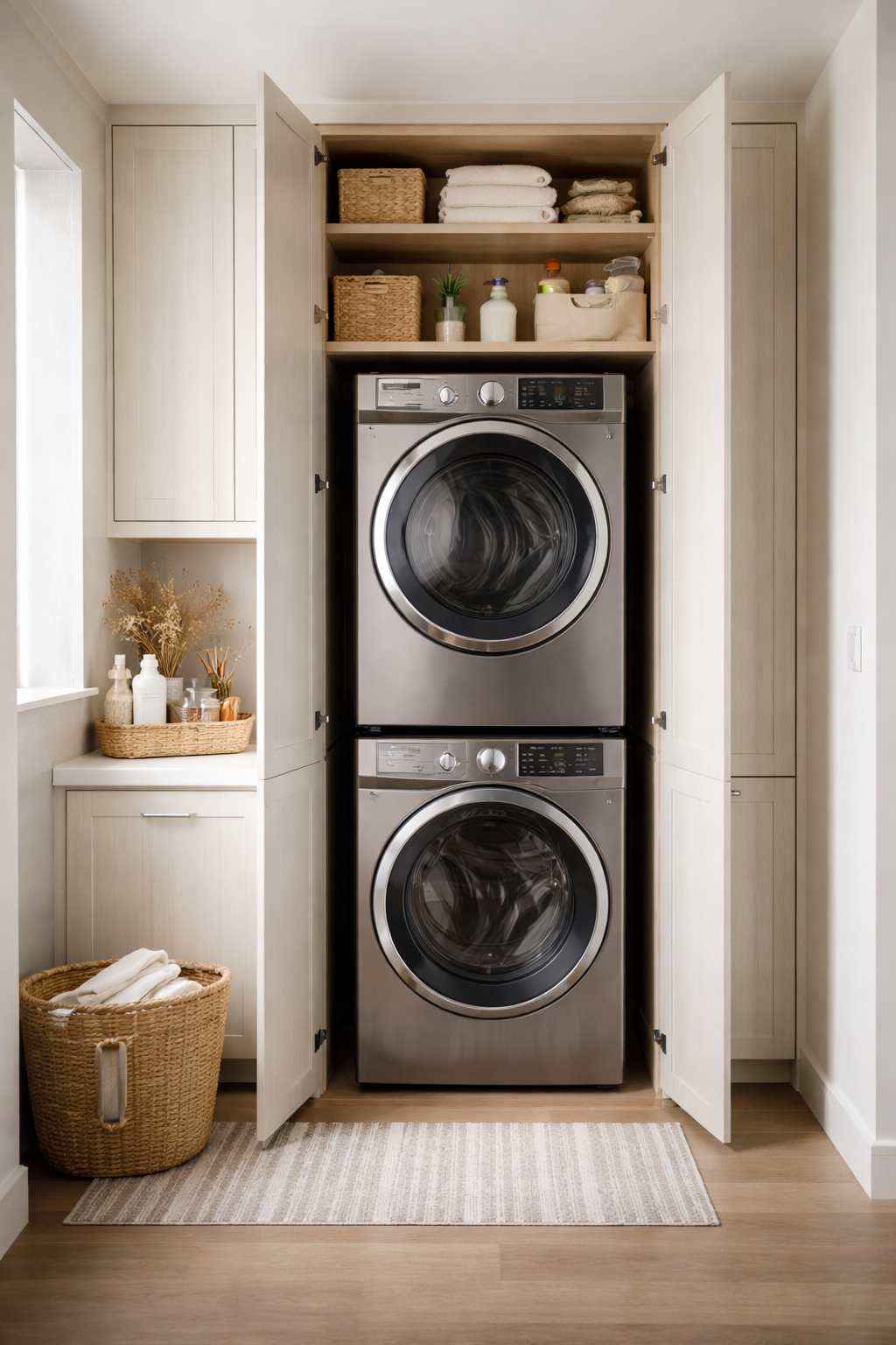 vertical storage maximizes space