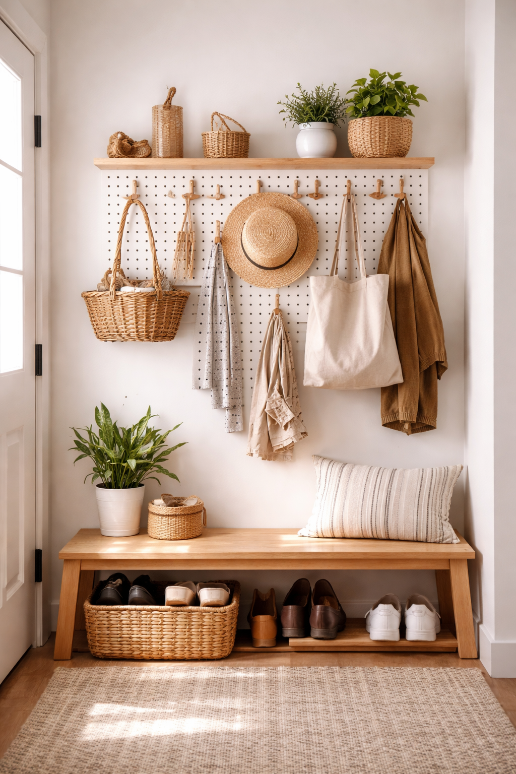 stylish organized wall storage