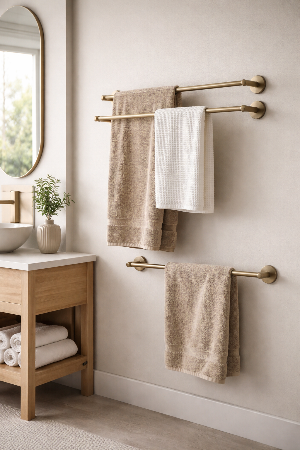 stylish space saving towel storage