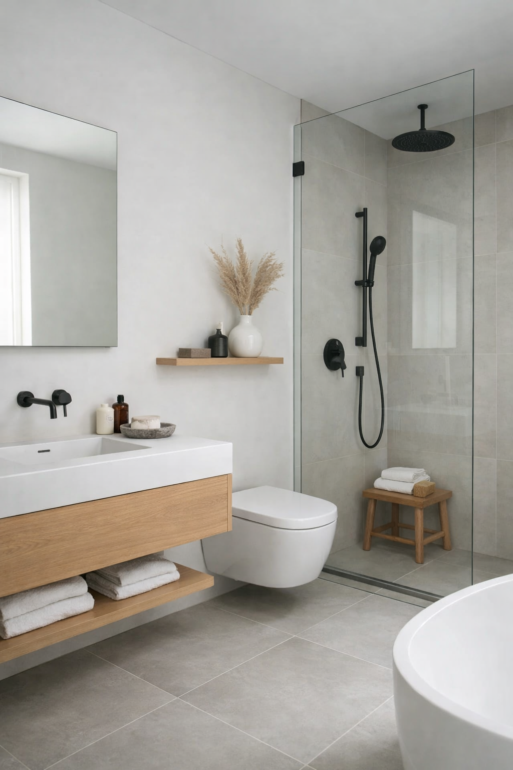 sleek minimal bathroom fixtures