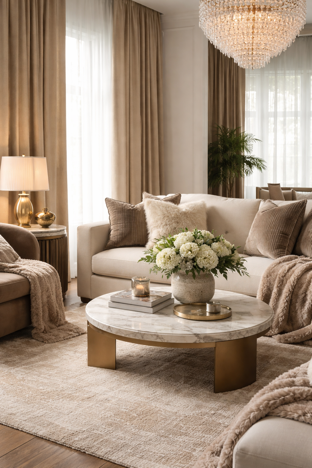 luxurious textured plush fabrics