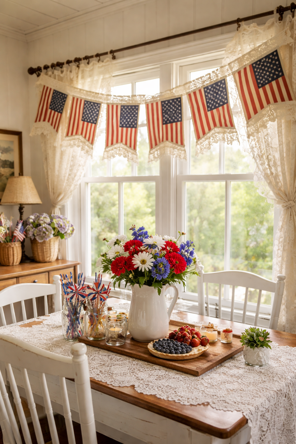 vintage patriotic lace banners