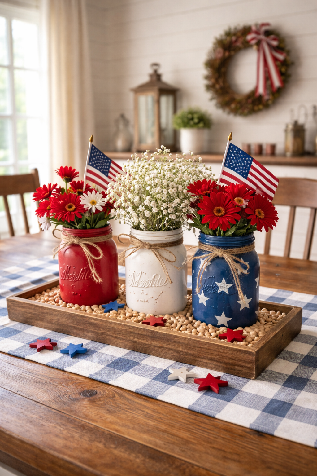 rustic patriotic mason jar decorations