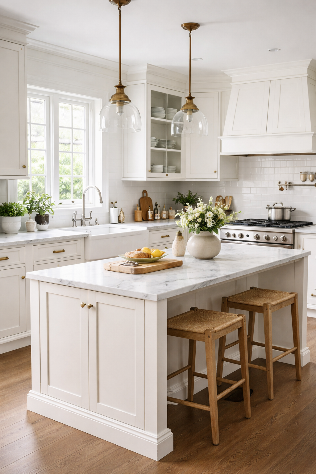 timeless versatile white cabinetry