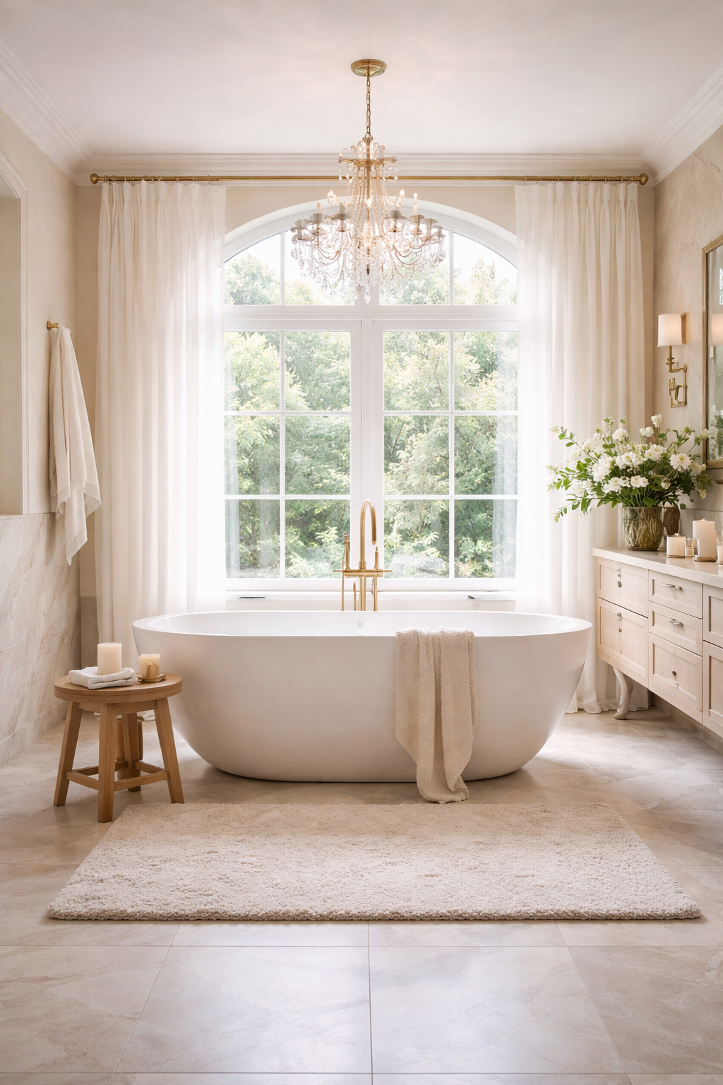 elegant freestanding bathtub centerpiece