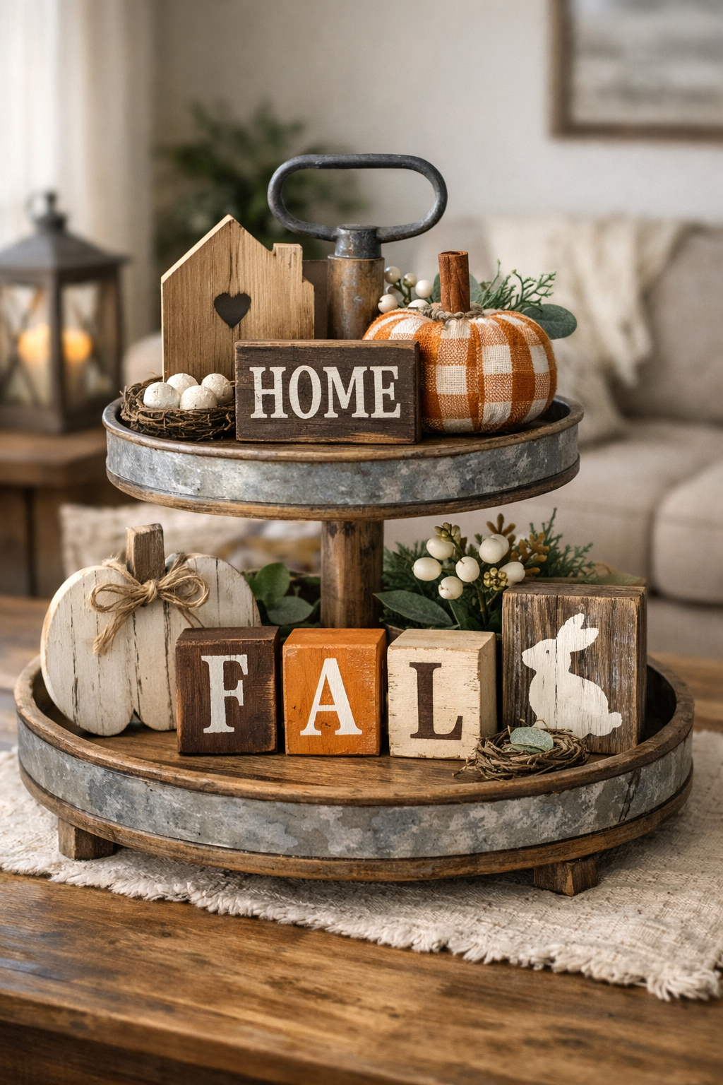 rustic wooden decor accents