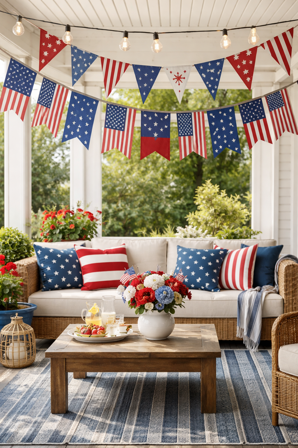 colorful patriotic banner display
