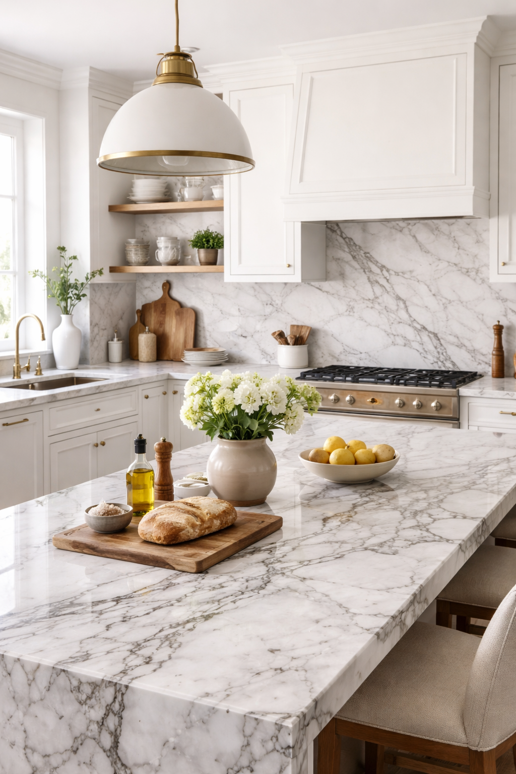 28 Stylish & Functional Kitchen Countertop Ideas to Try Now 1 elegant veined marble surfaces