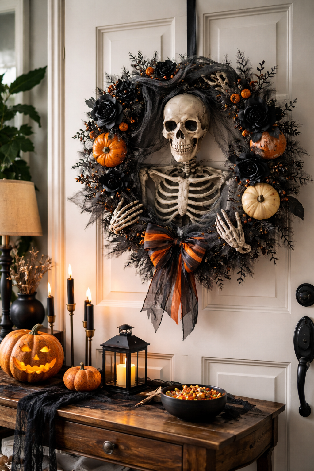 45 Halloween Wreath Ideas to Impress Your Trick-or-Treaters Before October 1 Halloween Wreath