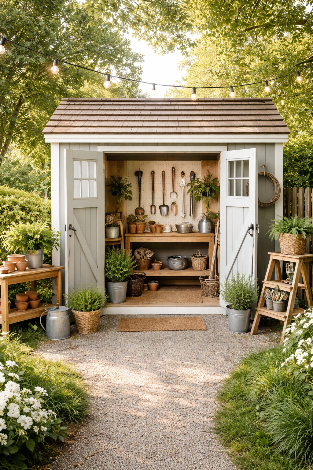 A garden tool shed DIY.