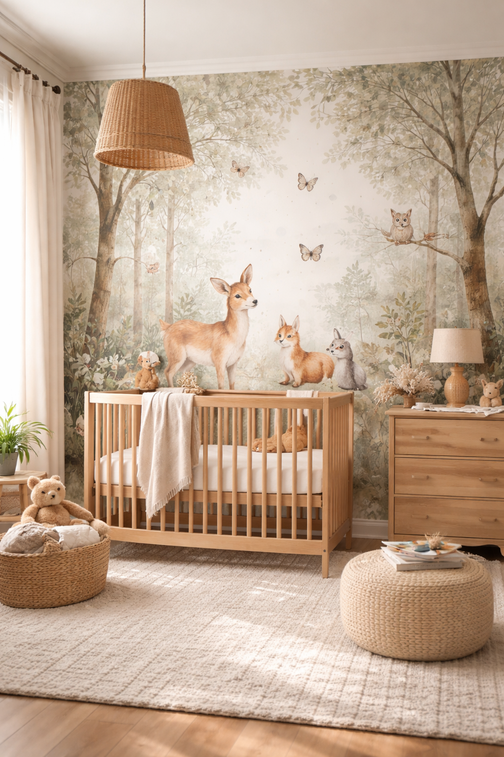whimsical woodland animal nursery
