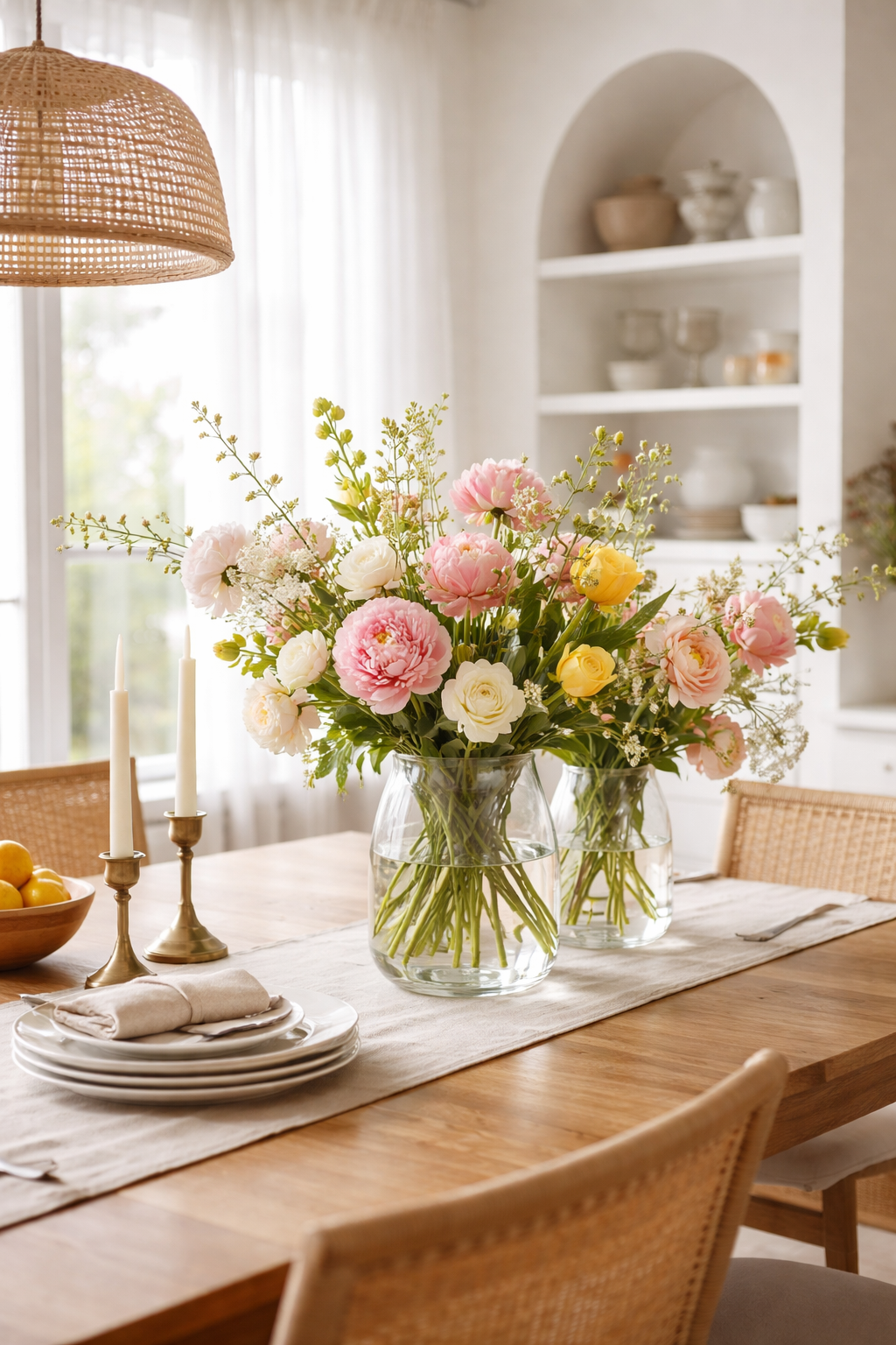 seasonal blooms enhance elegance