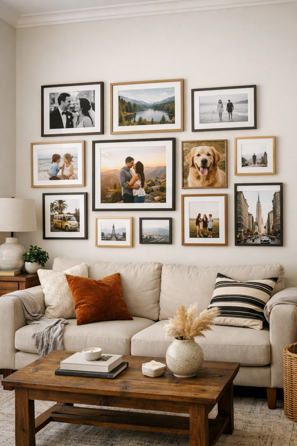 personalized gallery wall arrangement