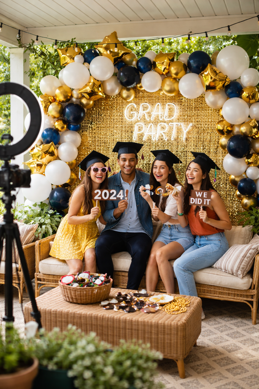 20 Epic Backyard Graduation Party Ideas for a Celebration to Remember 2 create memorable photo booth moments