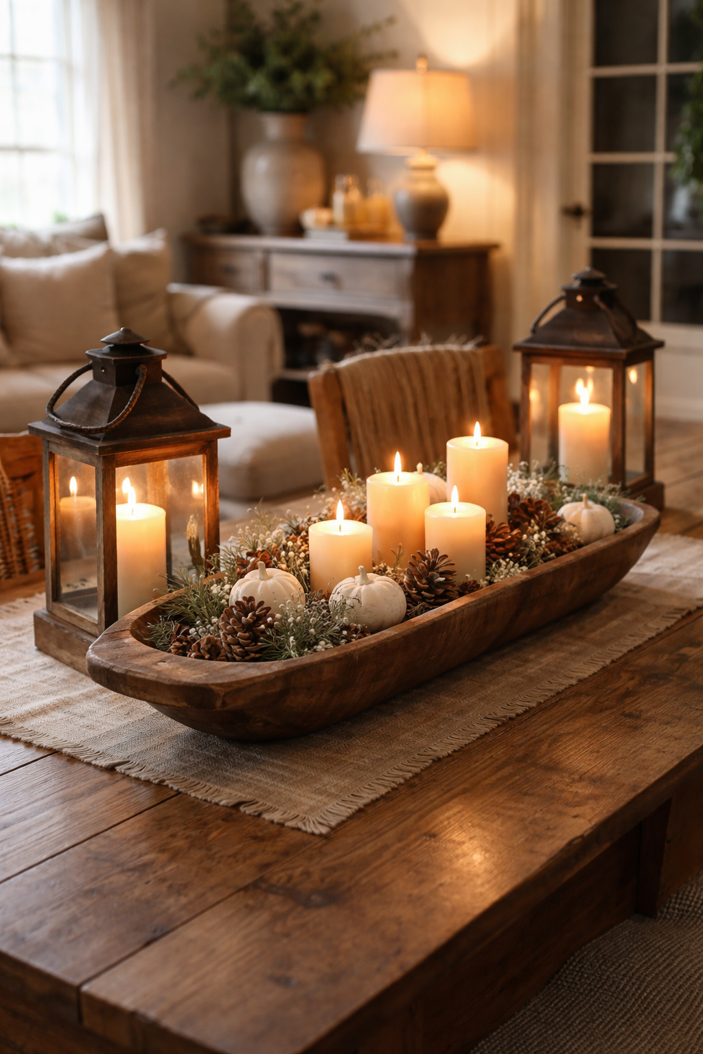 rustic charm with glowing accents