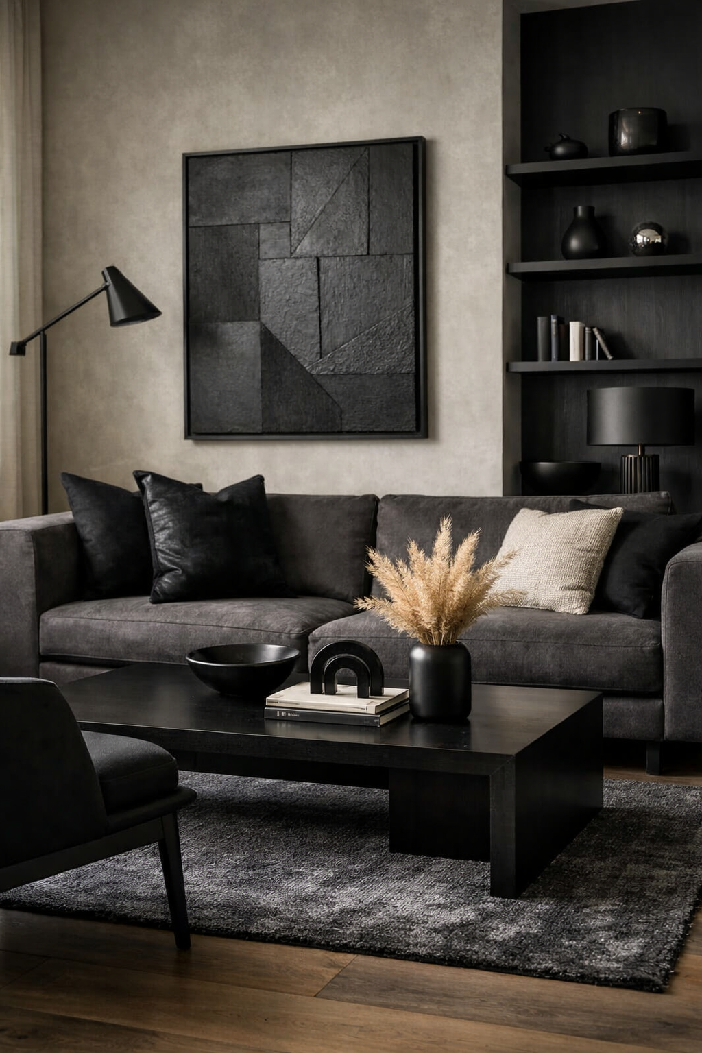 black accents enhance modern sophistication