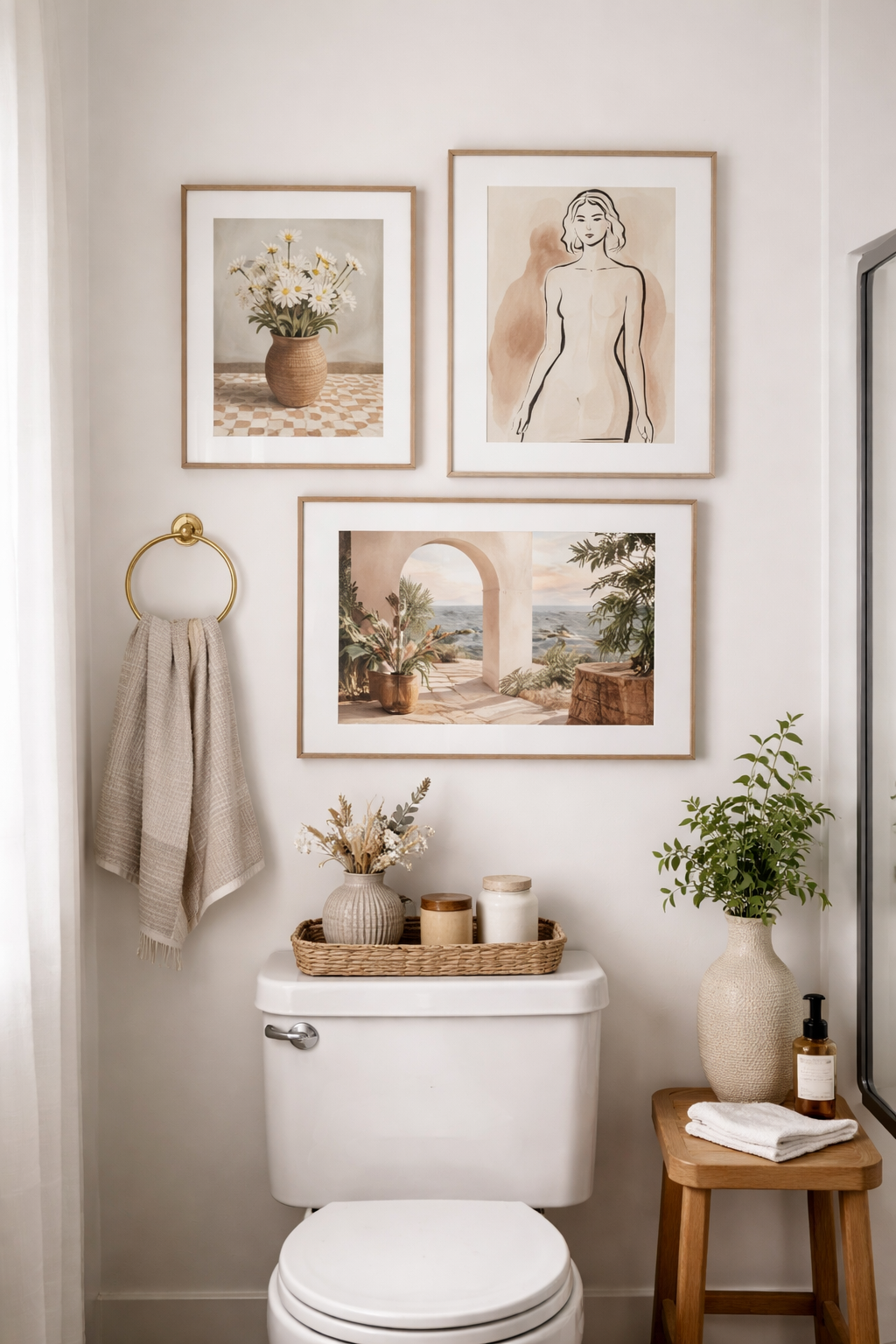 25 Gorgeous Above Toilet Decor Ideas You’ll Want to Steal 2 bathroom wall art ideas