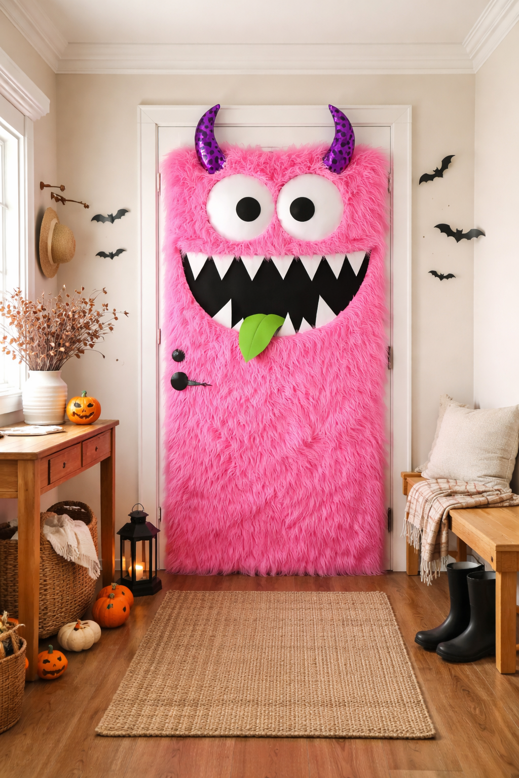 Halloween poster board monster door