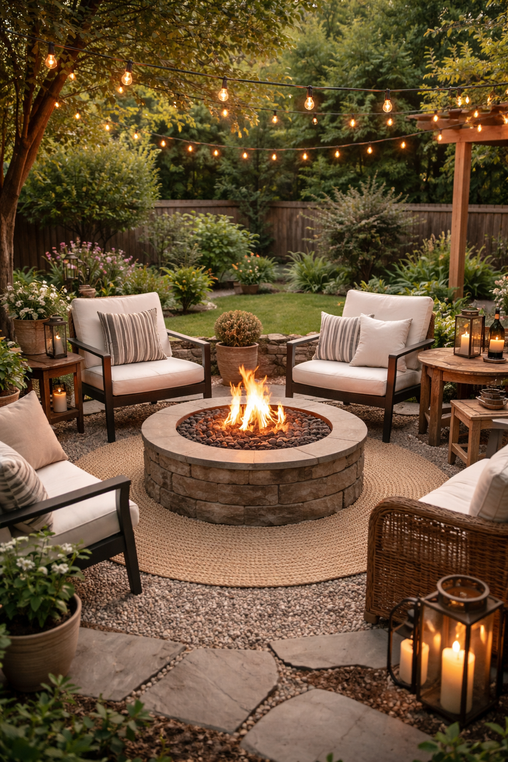A fire pit.