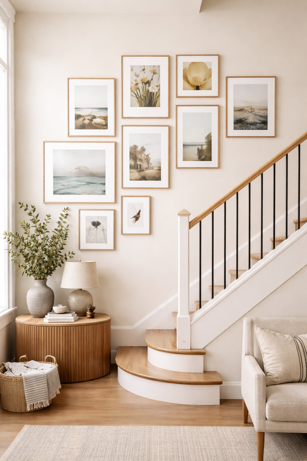 How to Style a Staircase Wall: 26 Inspiring Decor Ideas 3 curated framed print gallery