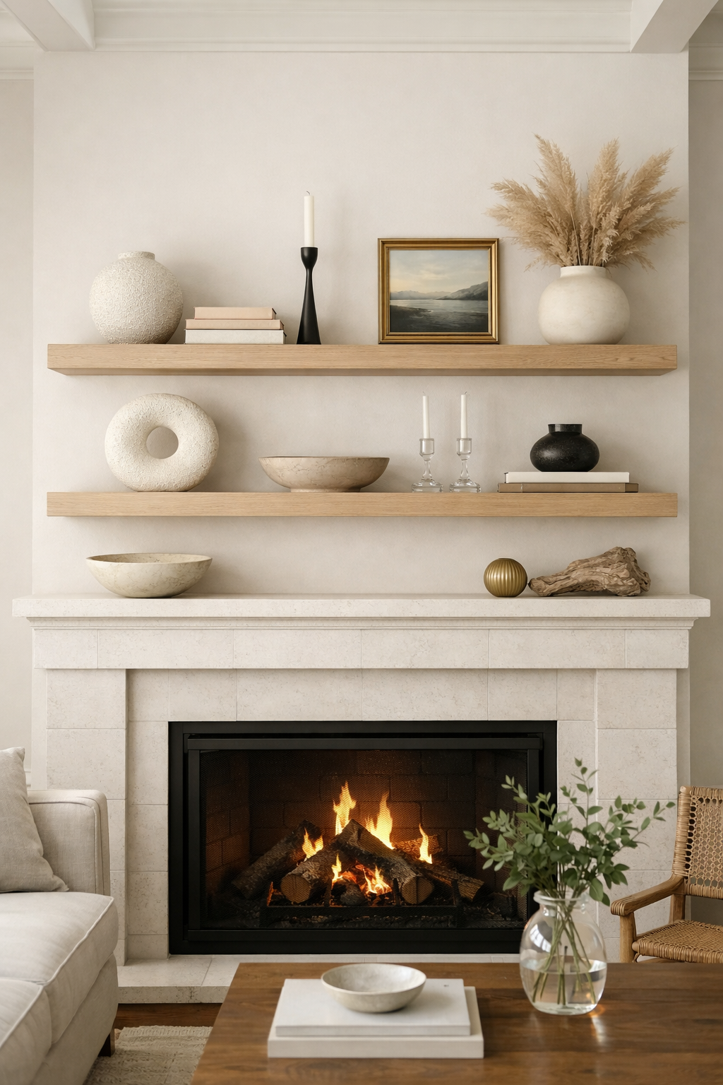 elegant minimalist decor display