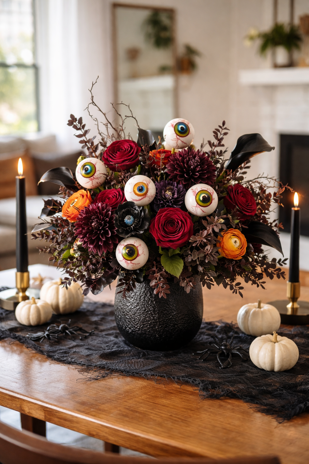 Halloween bouquet with eyeballs