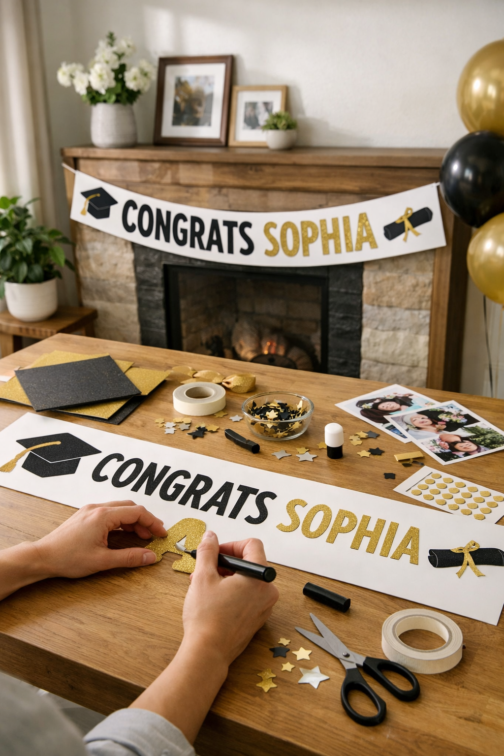 create personalized graduation banner