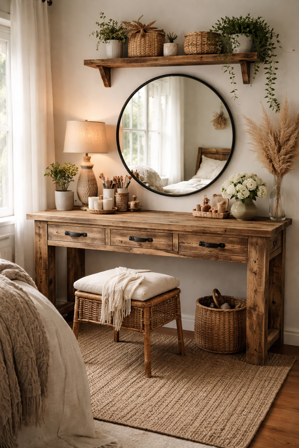 rustic reclaimed wood vanity