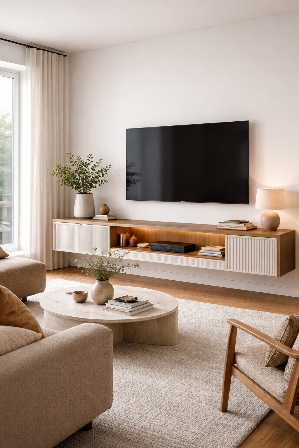 sleek wall mounted storage