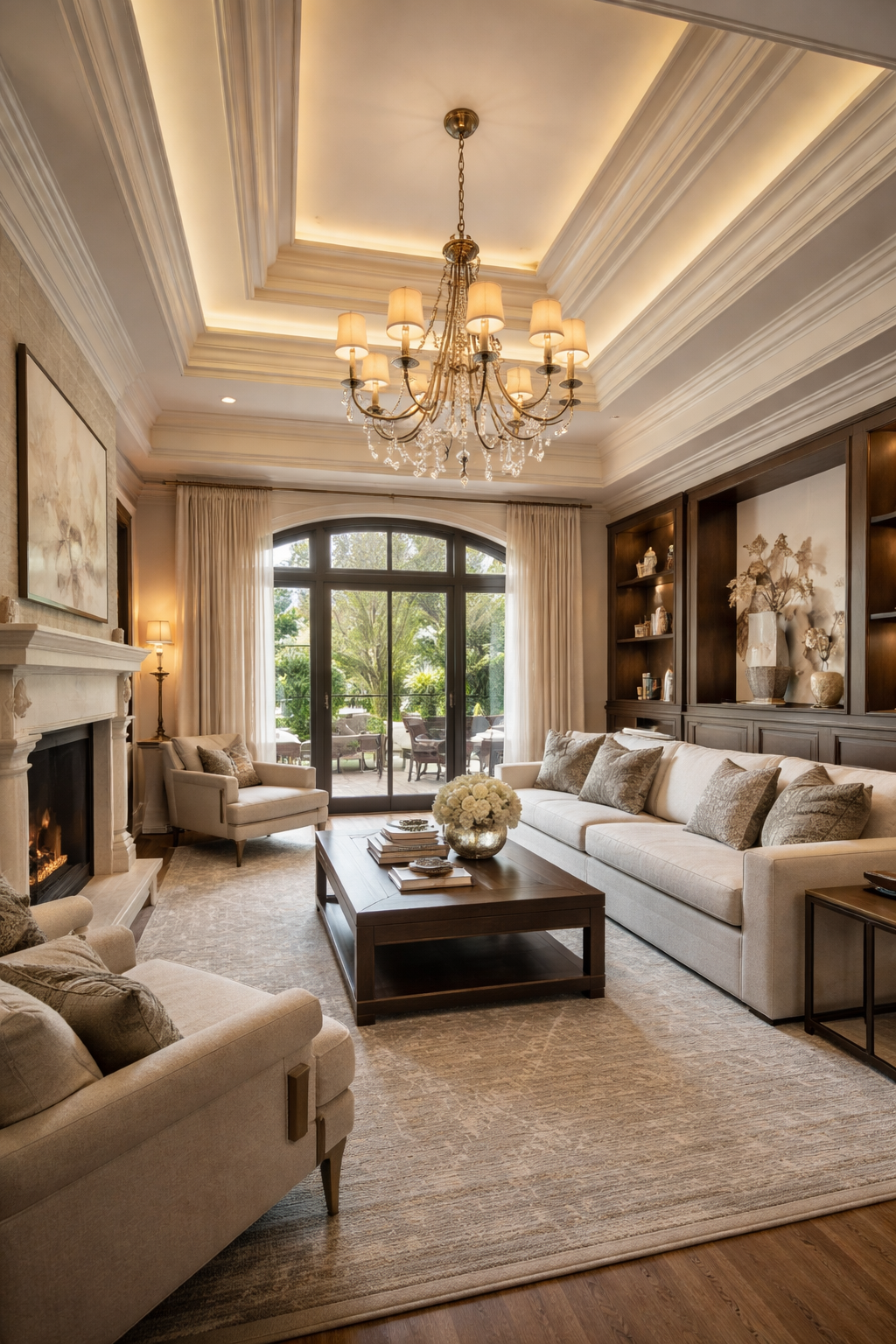 layered ceiling depth and lighting