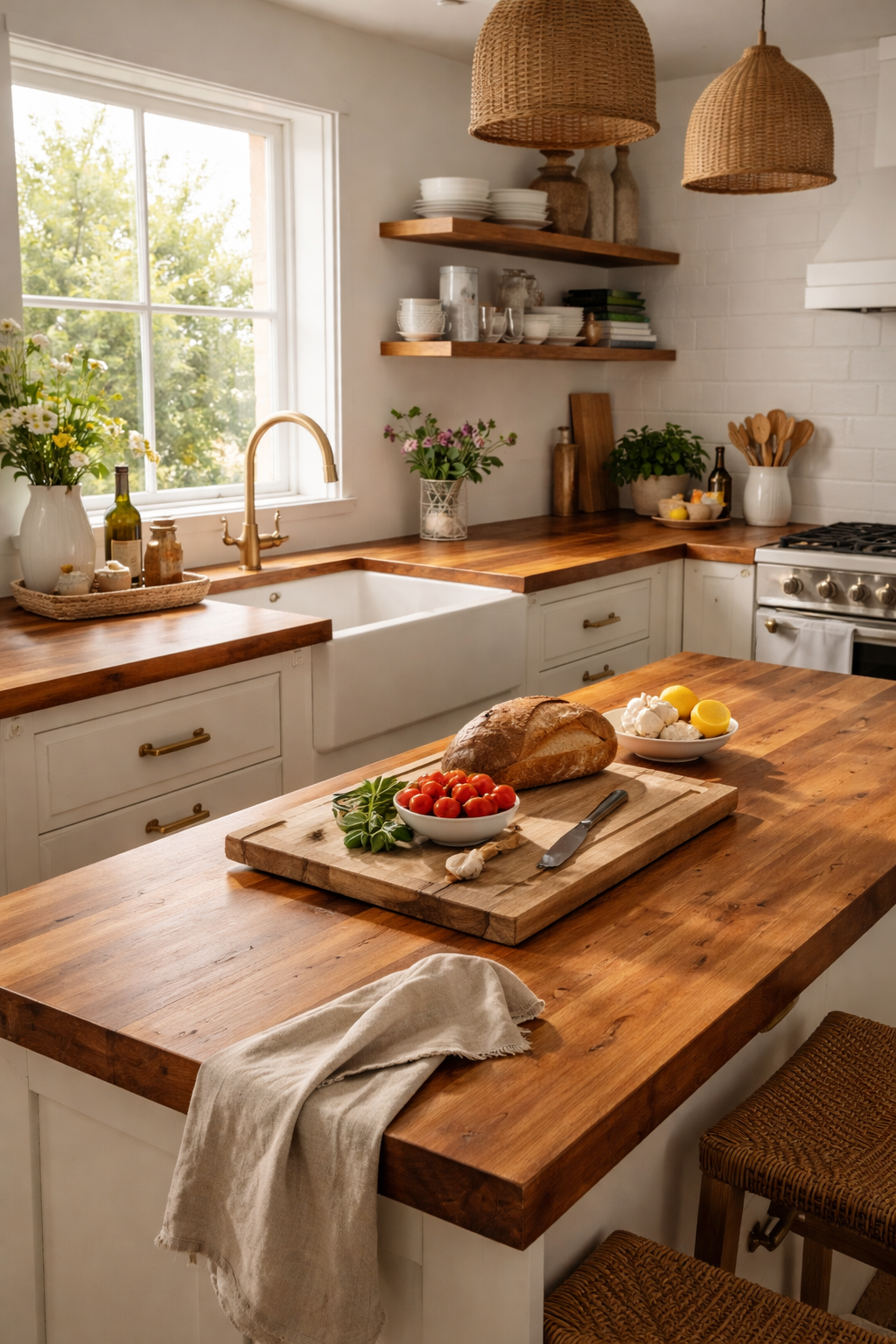 28 Stylish & Functional Kitchen Countertop Ideas to Try Now 3 warm natural durable surfaces