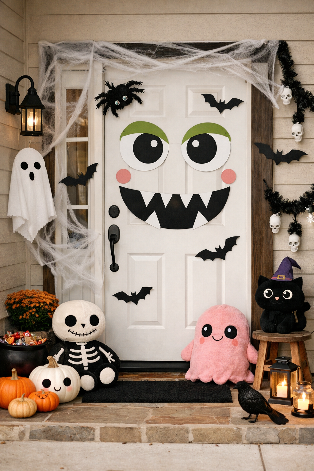 creepy cute Halloween porch
