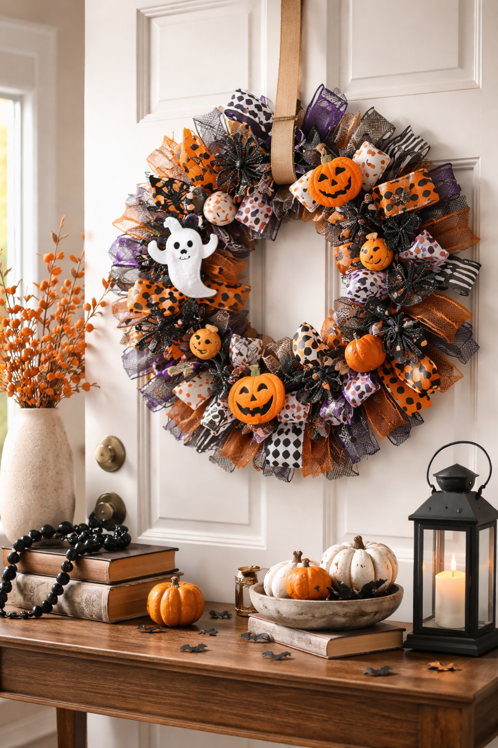 45 Halloween Wreath Ideas to Impress Your Trick-or-Treaters Before October 3 Halloween wreath