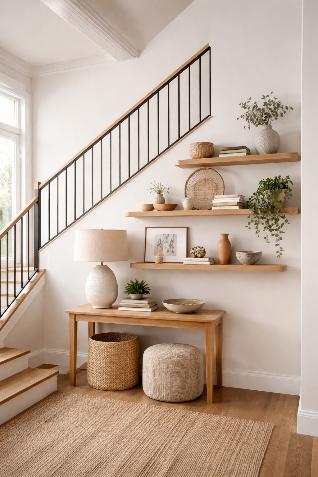 How to Style a Staircase Wall: 26 Inspiring Decor Ideas 4 flexible customizable staircase decor