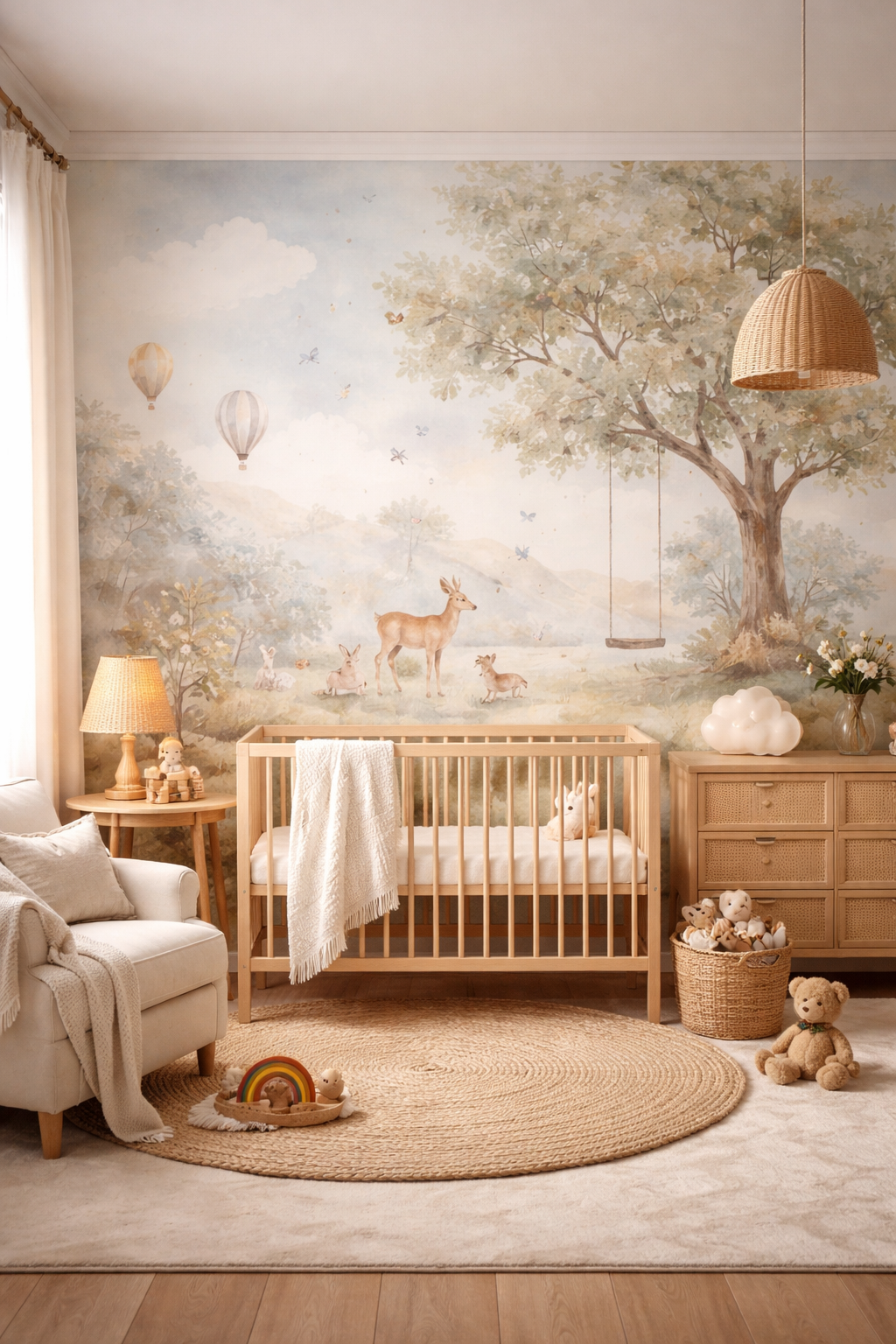 soothing watercolor nursery scenes