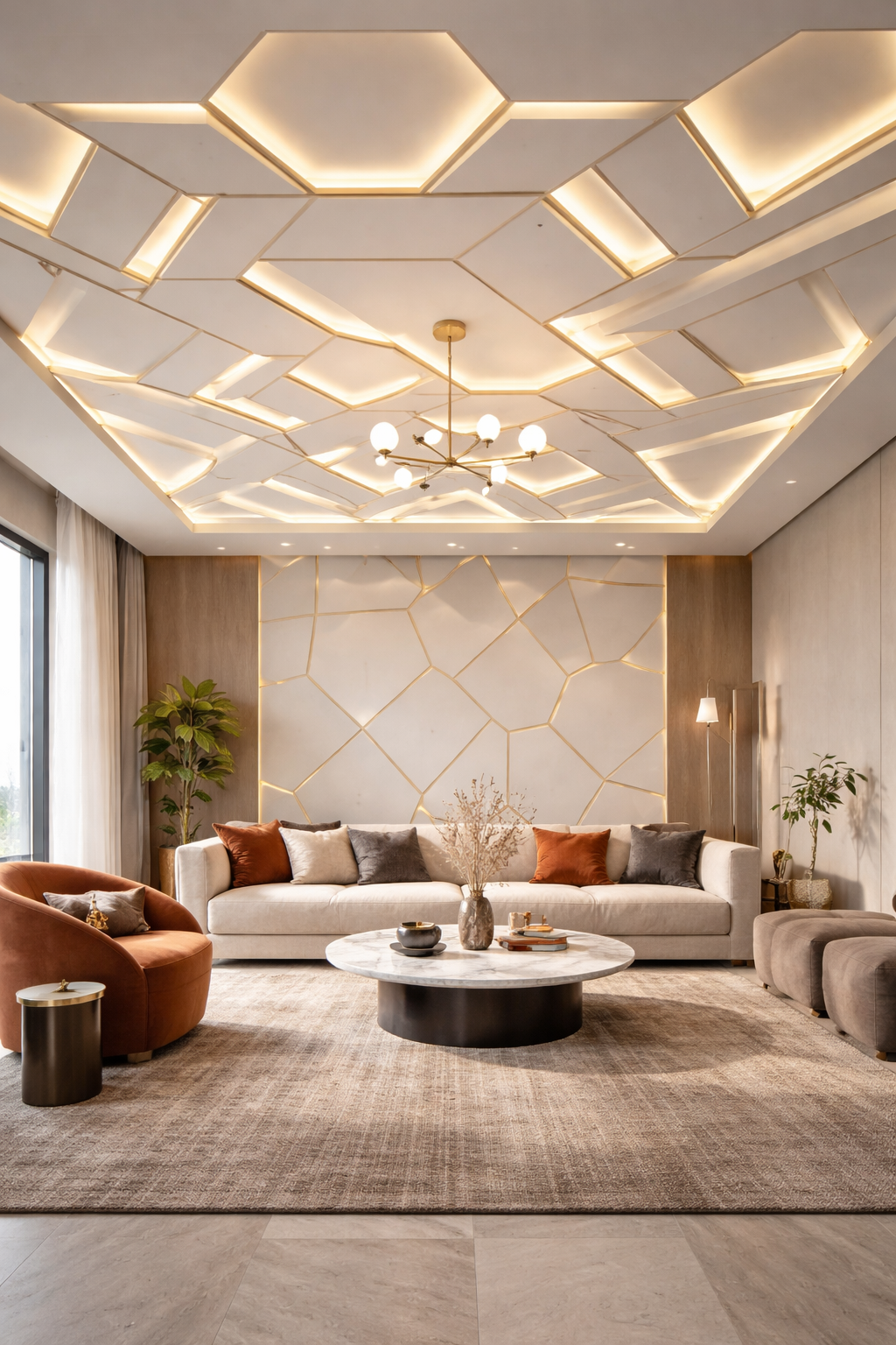 bold geometric ceiling designs