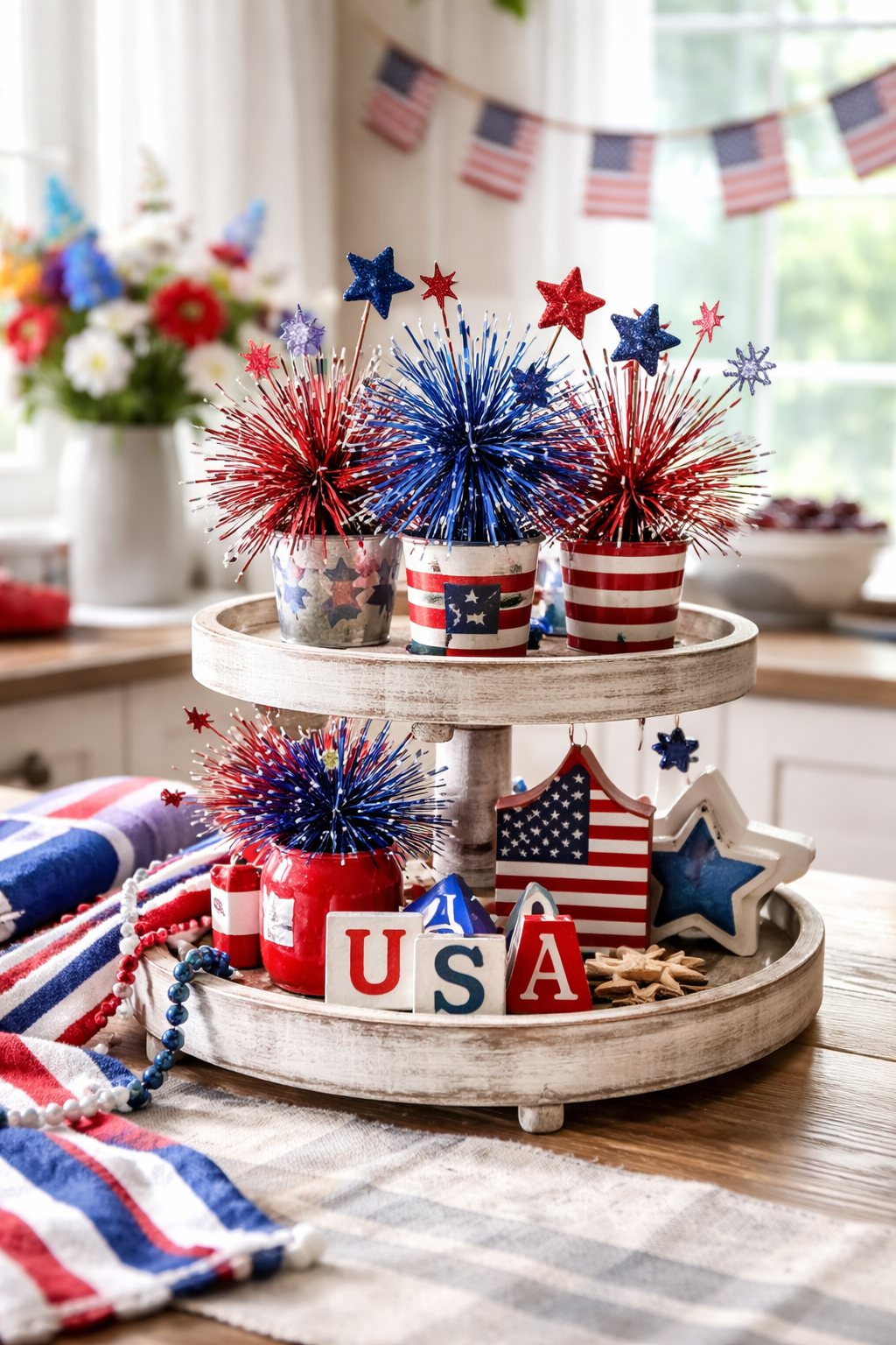 colorful metallic firework displays