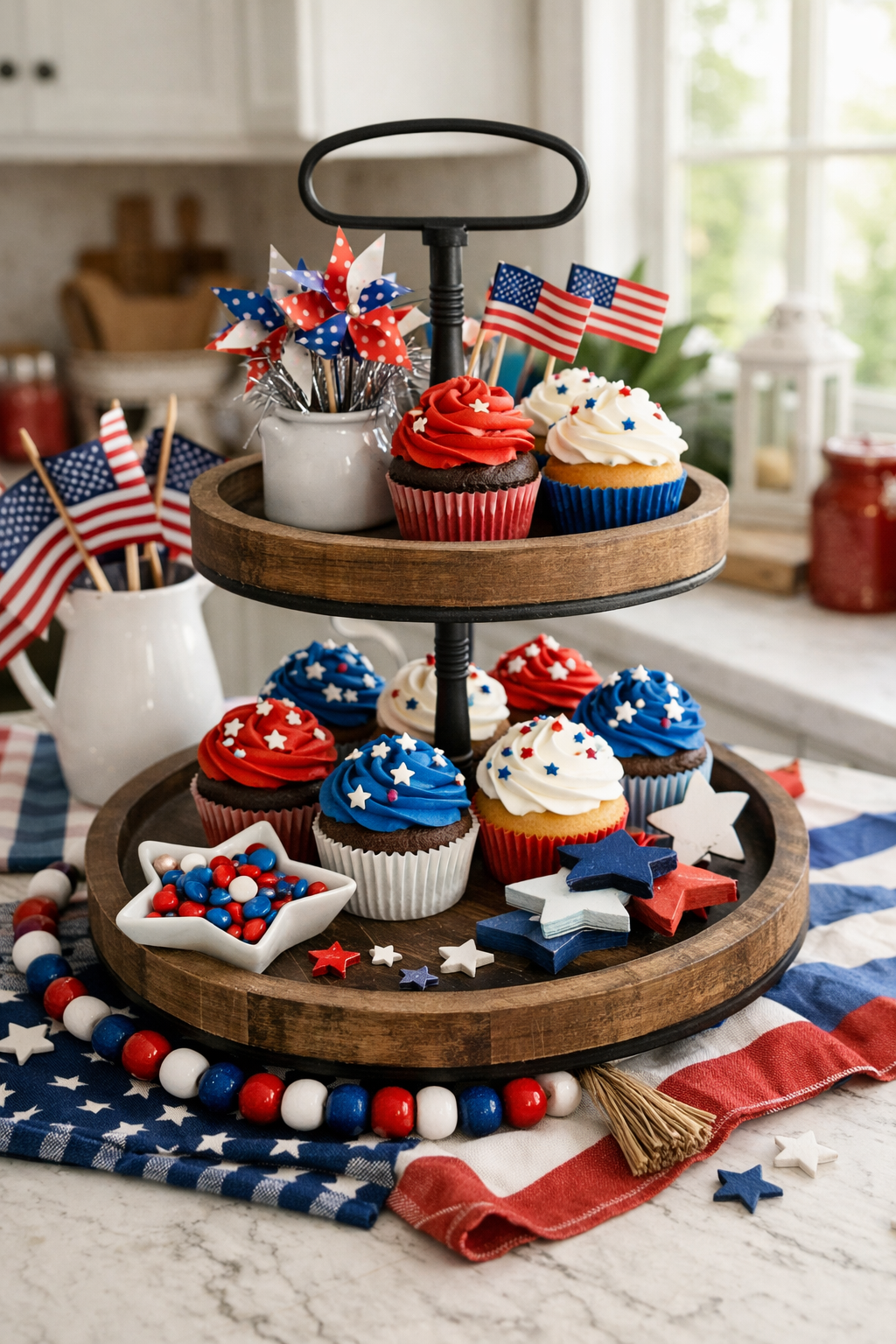 patriotic cupcake display ideas