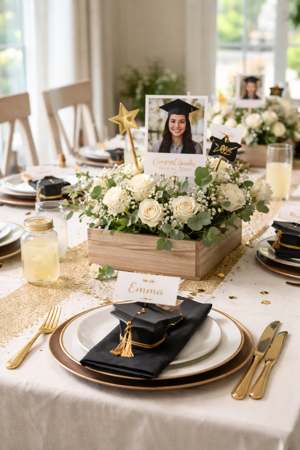 20 Epic Backyard Graduation Party Ideas for a Celebration to Remember 4 personalized graduation table decor