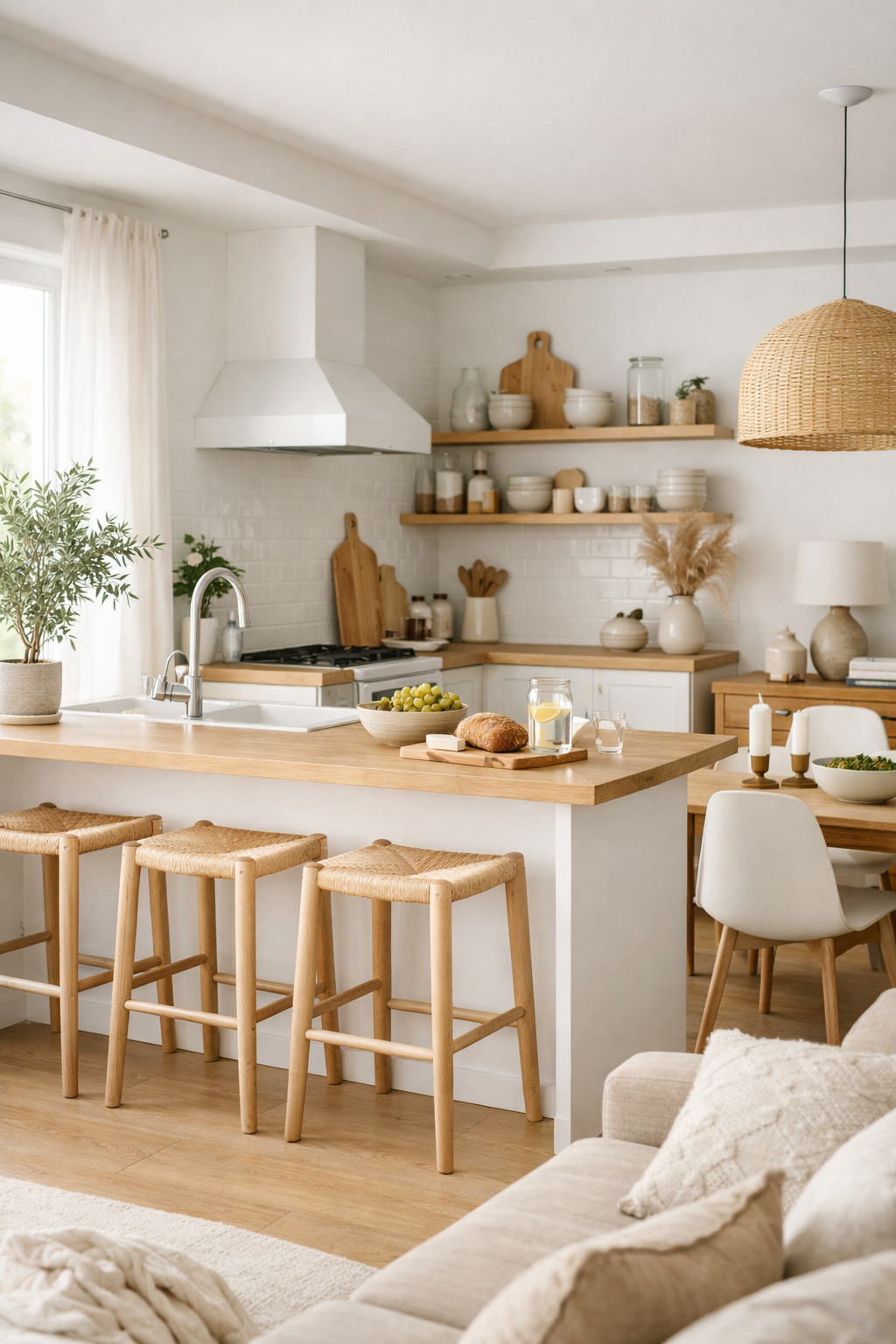bright airy minimalist kitchen