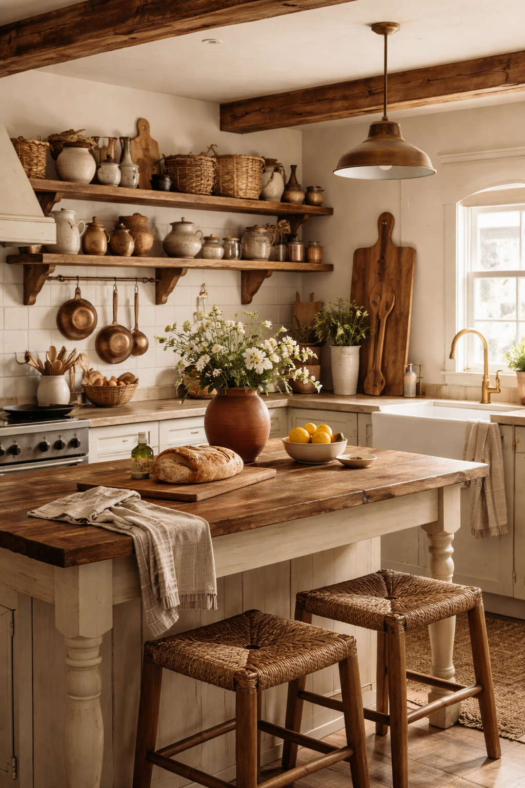 rustic vintage kitchen accents