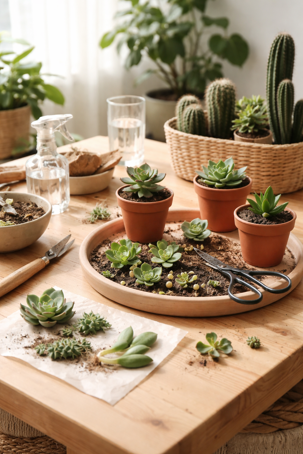 propagate succulents via cuttings