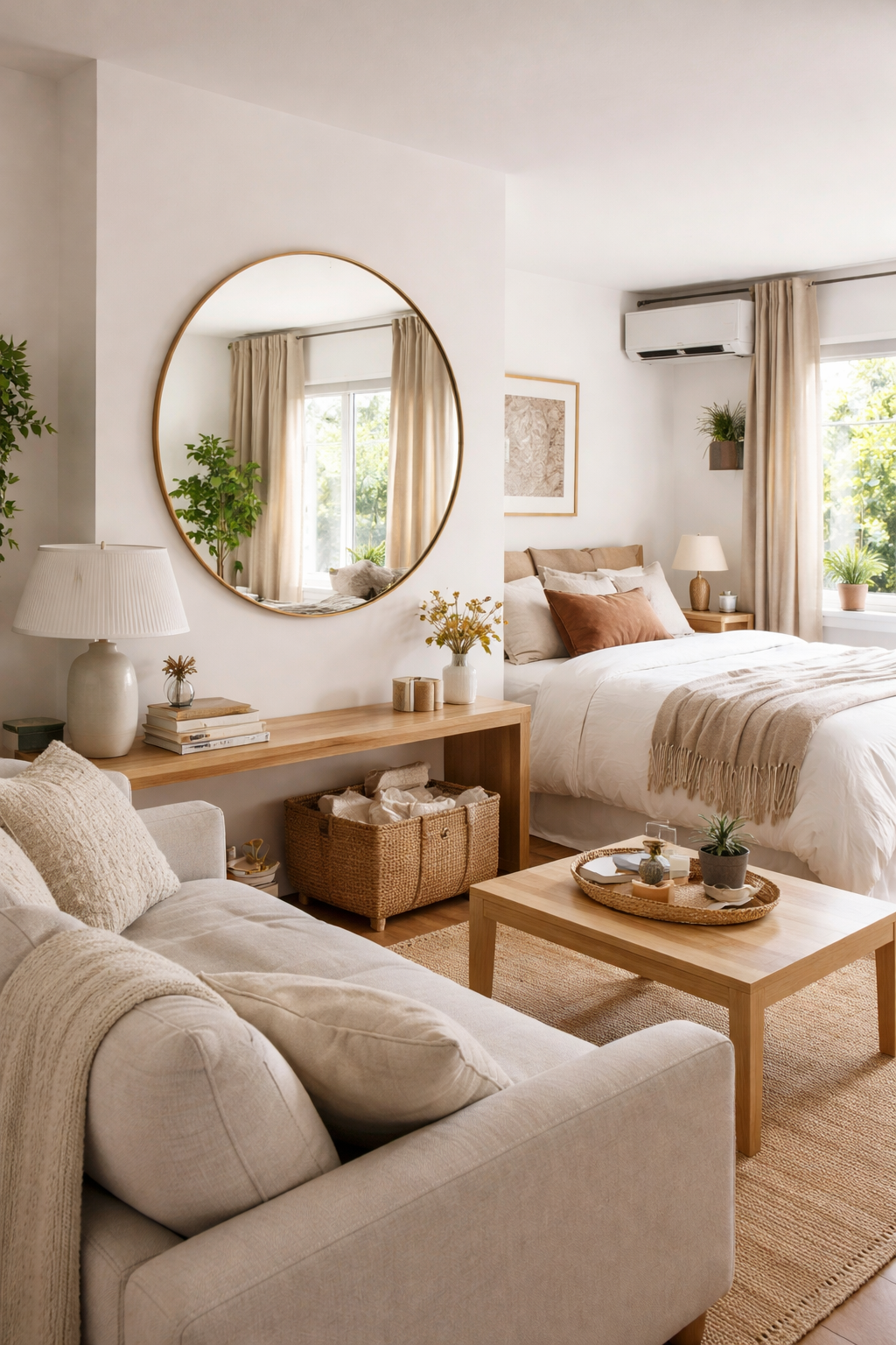 use mirrors to enhance space