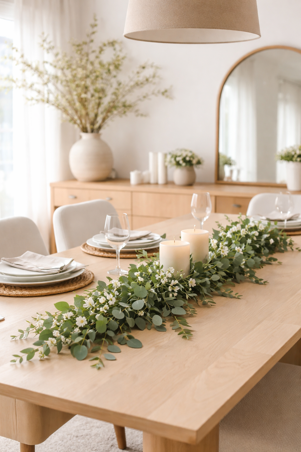 simple elegant greenery arrangement