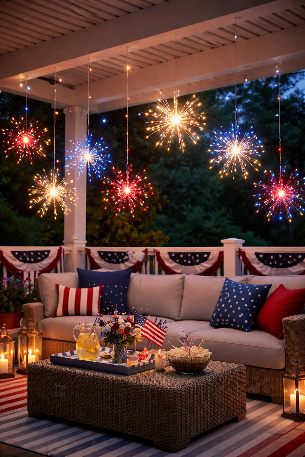 fireworks inspired vibrant lighting