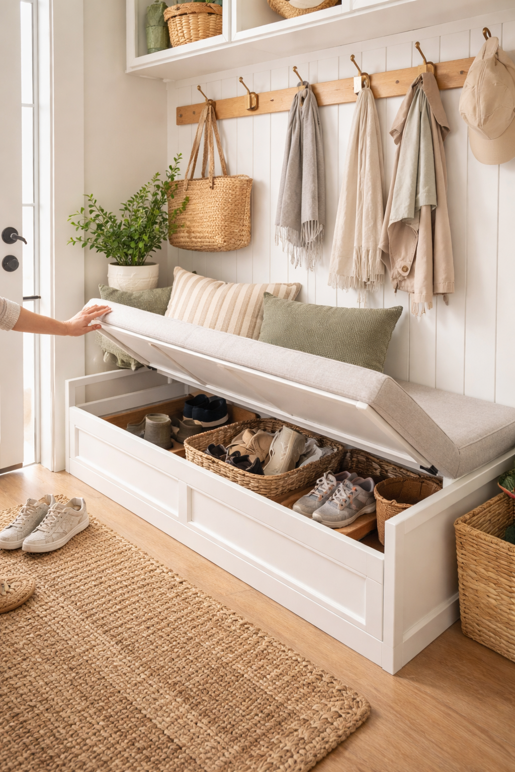 hidden storage in benches