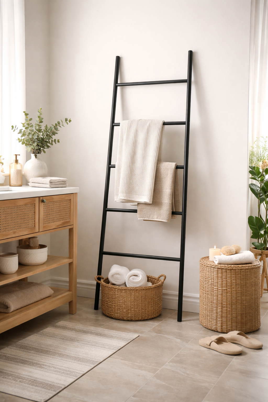 sleek space saving towel solution